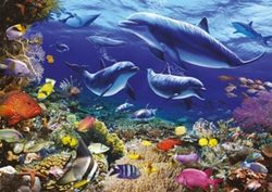 Ravensburger 1000 Piece Puzzle - Family of Dolphins