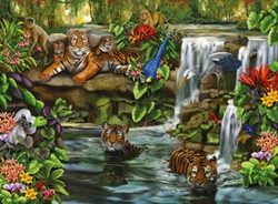 Ravensburger 500 Piece Puzzle - Tiger Falls