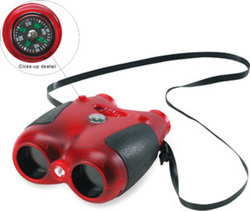 Safari LTD, Safariology, Binoculars, Red Translucent Luminocular