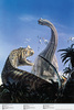 Safari LTD, Dinosaurs Posters, Brachiosaurus & Ceratosaurus Non Laminated Poster