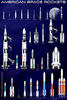 Safari LTD, Space Posters, American Space Rockets Laminated Poster